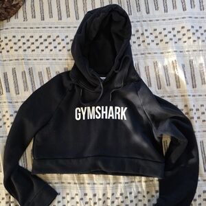 Gymshark Black Cropped Hoodie